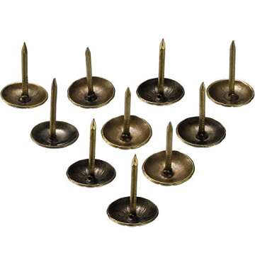 Upholstery Tacks Vintage DIY Decorative Furniture Flower-500 Pieces Upholstery Pins Pattern Head Nail