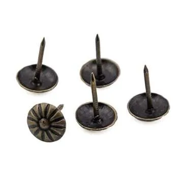 Upholstery Tacks Vintage DIY Decorative Furniture Flower-500 Pieces Upholstery Pins Pattern Head Nail