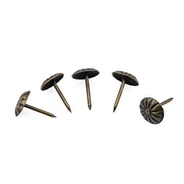 Upholstery Tacks Vintage DIY Decorative Furniture Flower-500 Pieces Upholstery Pins Pattern Head Nail