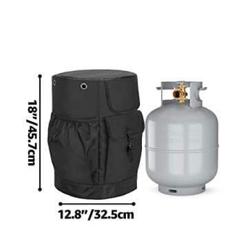 SAMDEW Outdoor Propane Tank Cover with Tabletop Feature