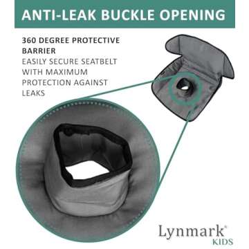 Piddle Pad - Baby & Toddler Car Seat Protector for Potty Training, Cover from Spillages, Nappy Leaks & Toilet Training, Fits All Carseat & Buggy, Age:6m-4 Years Old, Keeps Seat Clean, Dry! Grey 1 Pack