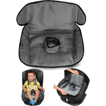 Piddle Pad - Baby & Toddler Car Seat Protector for Potty Training, Cover from Spillages, Nappy Leaks & Toilet Training, Fits All Carseat & Buggy, Age:6m-4 Years Old, Keeps Seat Clean, Dry! Grey 1 Pack