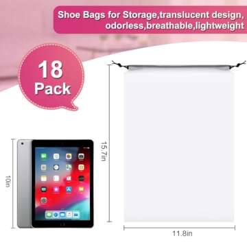 Vivinin 18 Pack Shoe Bags - Durable, Multi-Purpose Travel Storage