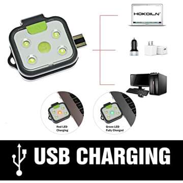 HOKOILN LED Running Lights 2Pack Rechargeable Safety