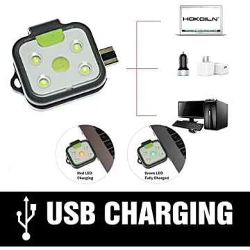 HOKOILN LED Running Lights 2Pack Rechargeable Safety