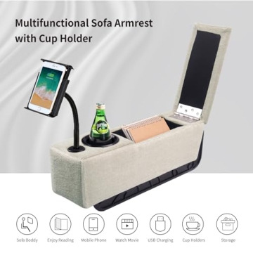 ARMRESTO Sofa Armrest with Wireless Charging & Storage