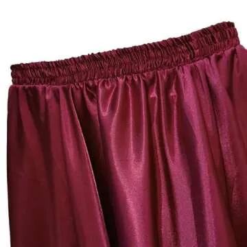 Elegant Satin Long Skirt for Dance and Performance
