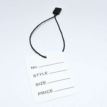 Renashed Hang Tag String Black 7" 1000Pcs Nylon Snap Lock Pin Loop Fastener Hook Ties Easy and Fast to Attach