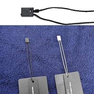 Renashed Hang Tag String Black 7" 1000Pcs Nylon Snap Lock Pin Loop Fastener Hook Ties Easy and Fast to Attach