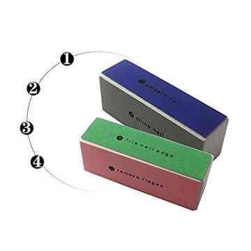 10PCS 4-Way Nail Buffing Block Set for Perfect Nail Care