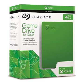 Seagate (STEA4000402) Game Drive for Xbox 4TB External Hard Drive Portable HDD – Designed for Xbox One ,Green