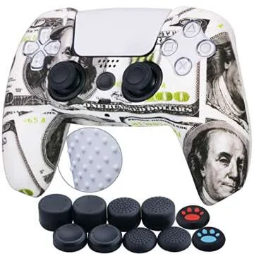 YoRHa Water Transfer Printing Silicone Cover for PS5 Controller - Customizable Protection with 10 Th...