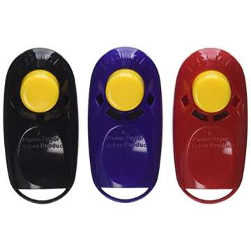 Karen Pryor i-Click Dog Training Clicker, 3 Clickers