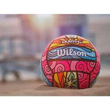 Wilson Sporting Goods Graffiti Volleyball- Pink/Blue/Yellow,1 Pack - OS,WTH46341B