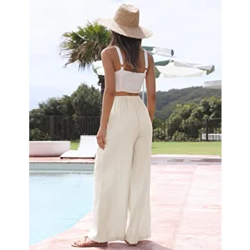 Faleave Women's Summer Palazzo Pants for Effortless Style