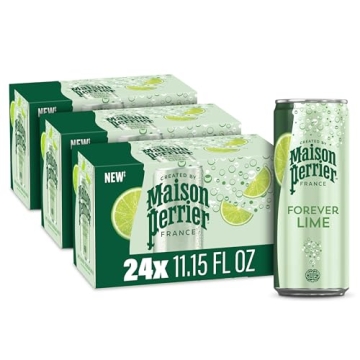 Maison Perrier Forever Lime Sparkling Water, 8 Cans, 3 Pack