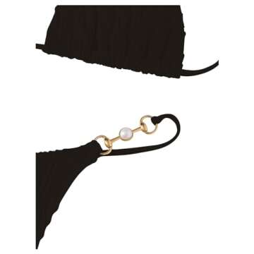 Verdusa Women's 2 Piece Bikini Set Swimsuits Swimwear Halter Triangle Top and Thong Bathing Suit