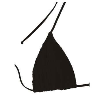 Verdusa Women's 2 Piece Bikini Set Swimsuits Swimwear Halter Triangle Top and Thong Bathing Suit