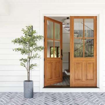 PHYTREE 6ft Faux Black Olive Tree, Artificial Olive Trees with Natural Trunk and Realistic Leaves, Faux Olive Plants for Home Office Indoor Decor