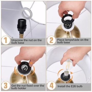 GyroVu Bedside Lamp with Touch Control and USB Ports