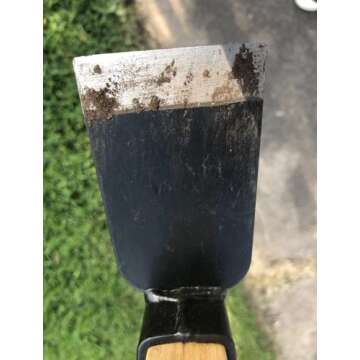 Edward Tools Hoe and Cultivator Hand Tiller - Carbon Steel Blade - Heavy Duty for loosening Soil, Weeding and Digging - Rubber Ergo Grip Handle - Rust Proof