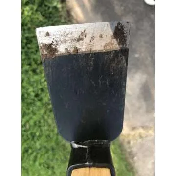 Edward Tools Hoe and Cultivator Hand Tiller - Carbon Steel Blade - Heavy Duty for loosening Soil, Weeding and Digging - Rubber Ergo Grip Handle - Rust Proof