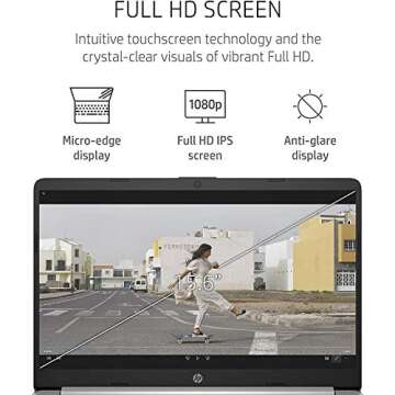 HP 15.6 FHD IPS Laptop with Intel i5, 16GB RAM, SSD