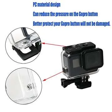 Waterproof Case for Gopro Hero 7, Hero 6, Hero 5, Hero 2018 Black Accessories, Housing Case Protecti...
