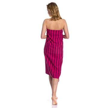 4 Pack Turkish Towel - Oversized Beach Towel Set of 4 for Adults - Striped 100% Cotton 35 x 65 inch Variety Colors