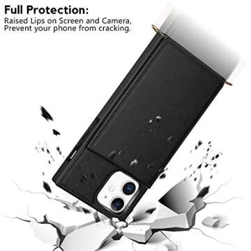 Stylish Vofolen Wallet Case for iPhone 11  | Card Holder and More