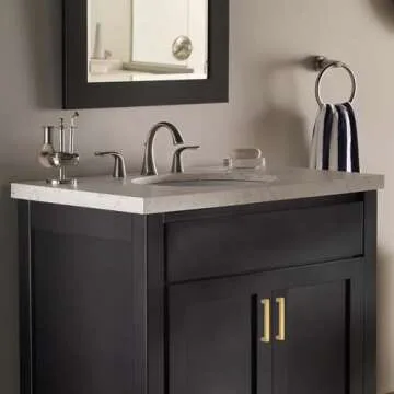 goldenwarm 35 Pack 5 inch Gold Cabinet Pulls Brushed Brass Drawer Handles Modern Square Stainless Steel Hardware Pull for Kitchen Cupboard Dresser