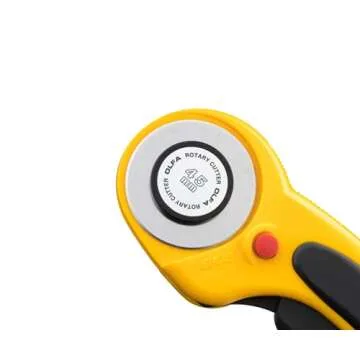 OLFA 45mm Rotary Cutter Replacement Blades, 10 Blades (RB45-10) - Tungsten Steel Circular Rotary Fabric Cutter Blade for Quilting, Sewing, and Crafts, Fits Most 45mm Rotary Cutters