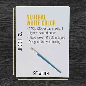 Premium Watercolor Painting Pad - U.S. Art Supply 9x12