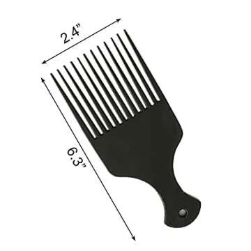 BlingKingdom 6.3 Inch Smooth Wide Hair Pick Comb