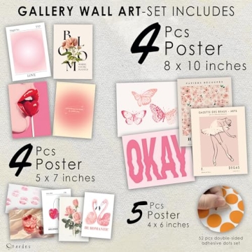 Fardes Coquette Aesthetic Pink Posters for Room Decor