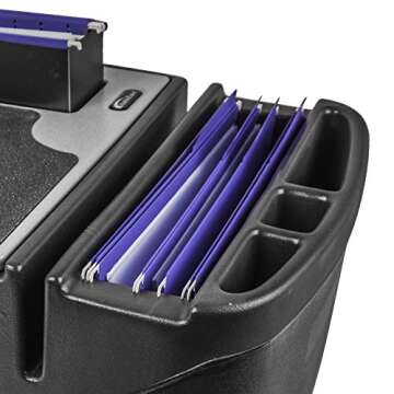 AutoExec AUE20000 Efficiency FileMaster Car Desk Grey Finish