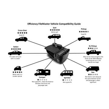 AutoExec AUE20000 Efficiency FileMaster Car Desk Grey Finish