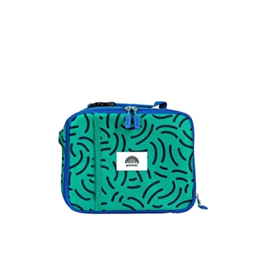 uninni Strokes Insulated Lunch Box for Kids - Age 3+ with Leak-Resistant Storage, Mesh Pocket, Remov...