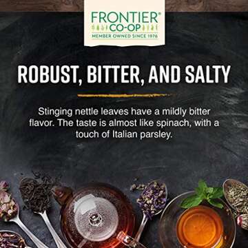 Frontier Co-op Stinging Nettle Leaf, 1/2-Pound, Cut & Sifted for Teas, Soups, Smoothies and Stir Frys (Packaging may vary)