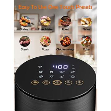 LigFun 4QT Air Fryer with Glass Screen & 8 Presets