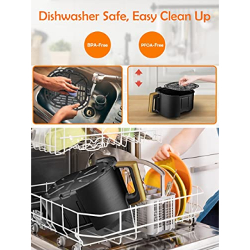 LigFun 4QT Air Fryer with Glass Screen & 8 Presets