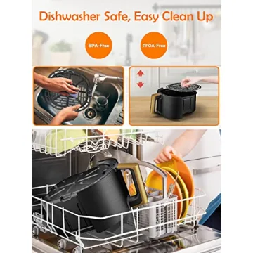 LigFun 4QT Air Fryer with Glass Screen & 8 Presets