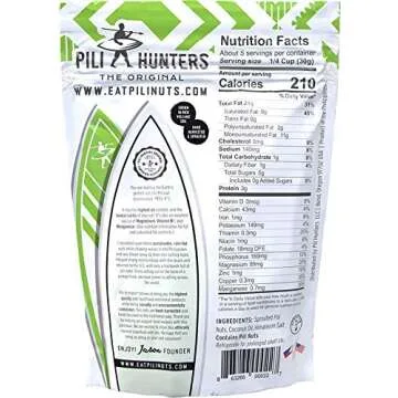 Pili Hunters - Wild Sprouted Pili Nuts, Coconut Oil and Himalayan Salt (5oz Bag) Keto/Paleo/Vegan Snacks, Low Carb Energy, Gluten Free, No Sugar Added, Superfood