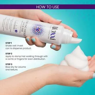 ALOXXI Strong Hold Mousse Volumizing Foam for Long-Lasting Fullness and Humidity Protection, 6.7 Oz