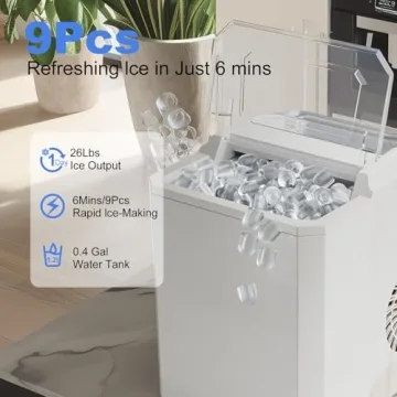 SMUG Portable Ice Makers - Quick 6 Min Ice Maker