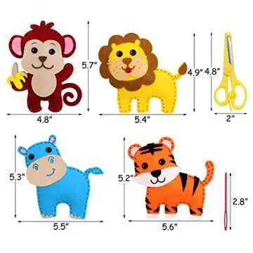 MYHJL Kid Sewing Craft Kit Felt Animals Children Birthday Gifts Educational Toys Stuffed Animals Set...