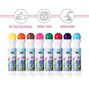Mr. Pen- Washable Dot Markers, 8 Colors, Dot Markers for Toddlers and Kids, Paint Dotters for Kids, Dabbers for kids, Bingo Markers, Bingo Daubers, Non Toxic Paint Daubers, Bingo Dotters