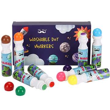 Mr. Pen- Washable Dot Markers, 8 Colors, Dot Markers for Toddlers and Kids, Paint Dotters for Kids, Dabbers for kids, Bingo Markers, Bingo Daubers, Non Toxic Paint Daubers, Bingo Dotters