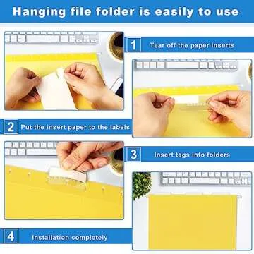 30 Pack Hanging File Folders, Letter Size with 1/5-Cut Adjustable Tabs, 6 Selected Color - File Folder Organizer for Filing Cabinet Office Home, Designed for Bulky Files, Medical Charts