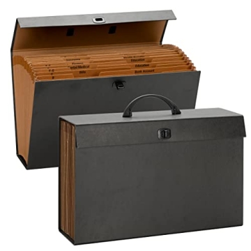 Smead Expanding File Box with 19 Pockets for Organizing